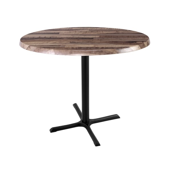 36" Tall In/Outdoor All-Season Table, 36" dia. Rustic Top